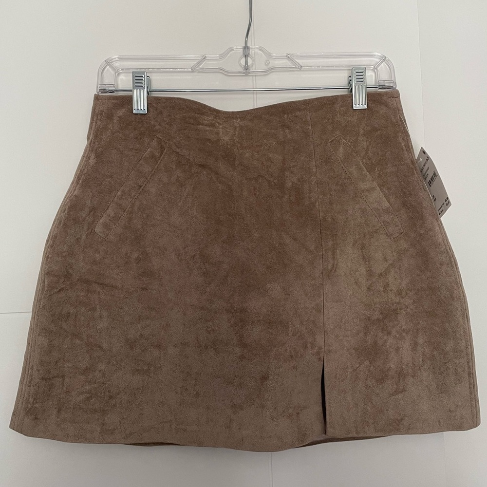 Brown Suede Skort by Blank NYC